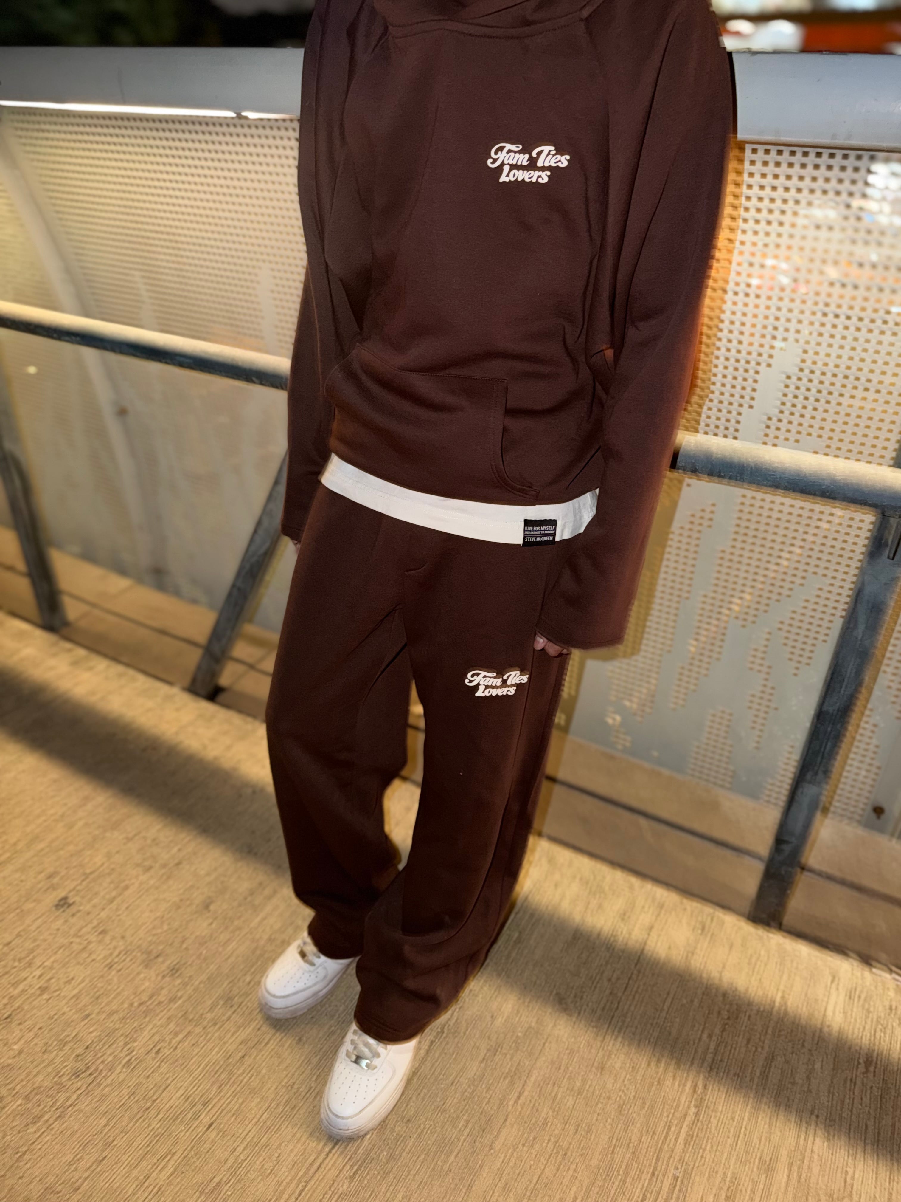 Oversized Tracksuit Chocolate Mocha Brown