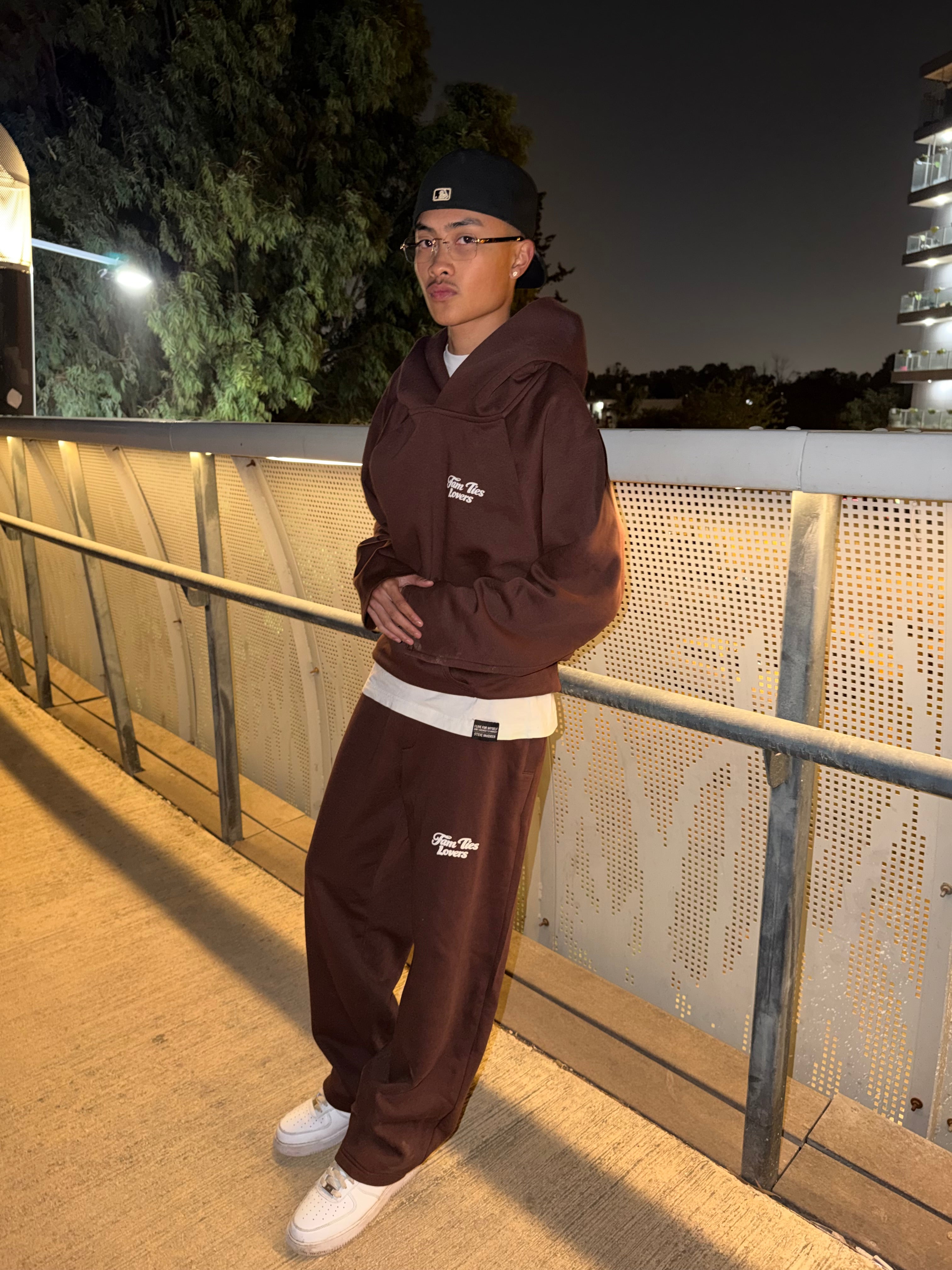 Oversized Tracksuit Chocolate Mocha Brown